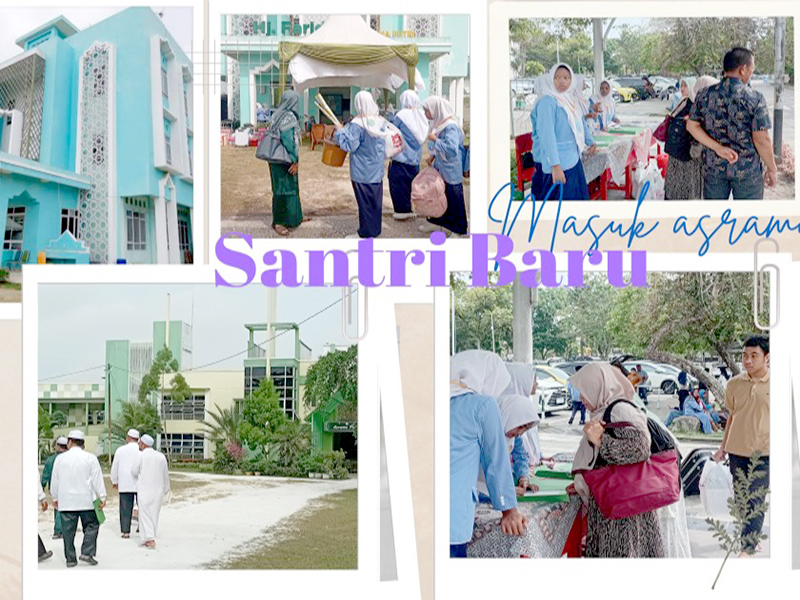 Pengurus OSIS SMP Menyambut Hangat Kehadiran Santri Baru