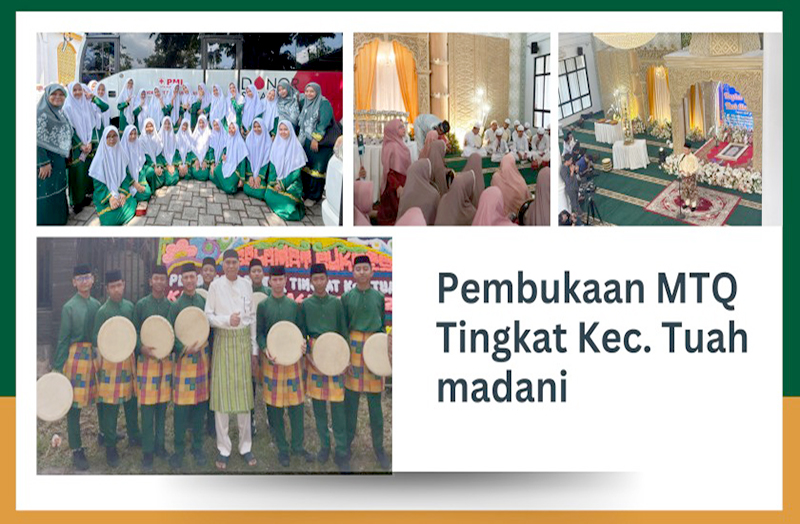 Santri SMP Babussalam Meriahkan Pembukaan MTQ Tingkat Kecamatan Tuah Madani