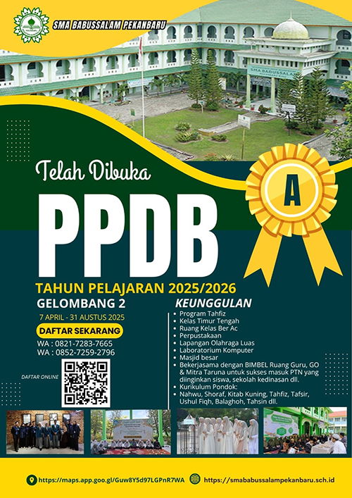 Pondok Pesantren SMA Babussalam Masih Buka Pendaftaran Siswa Gelombang 2
