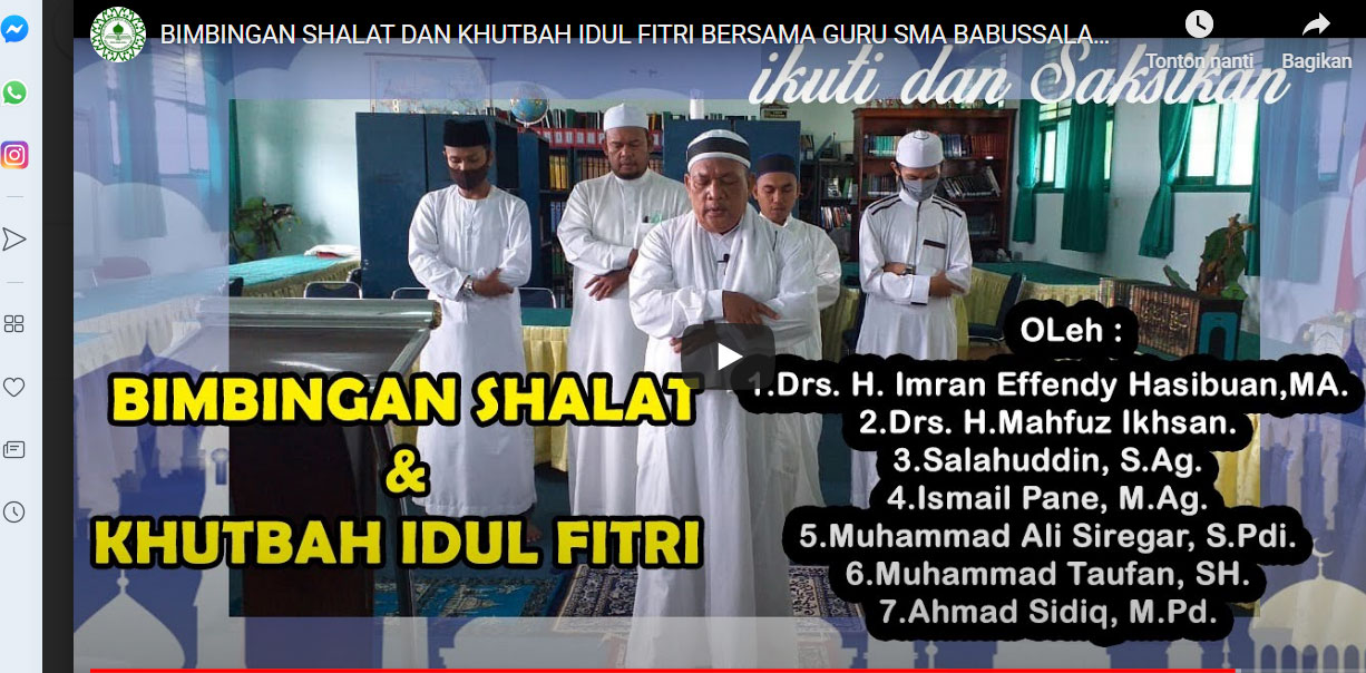SMA Babussalam Launching Bimbingan Shalat & Khutbah Idul Fitri di Youtube