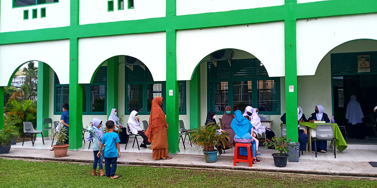 Setelah Masuk Asrama, Santri Baru SMA Babussalam Pekanbaru Mengikuti Psikotes
