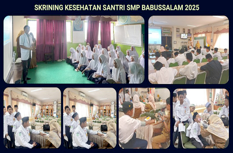 Santri SMP Babussalam Ikuti Skrining Kesehatan dan Penyuluhan TB Bersama Puskesmas Sidomulyo