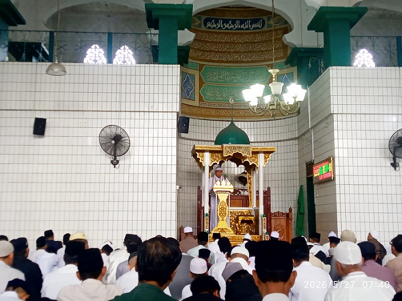 Ustaz Muhammad Maksum Lc Jadi Khatib dengan Judul Mewujudkan Iman dan Takwa dalam Idul Adha